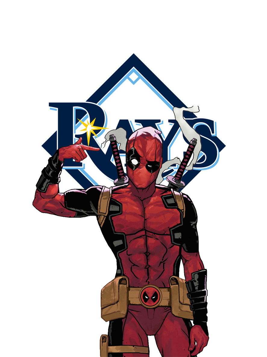 Tampa Bay Rays Deadpool Logo vinyl decal